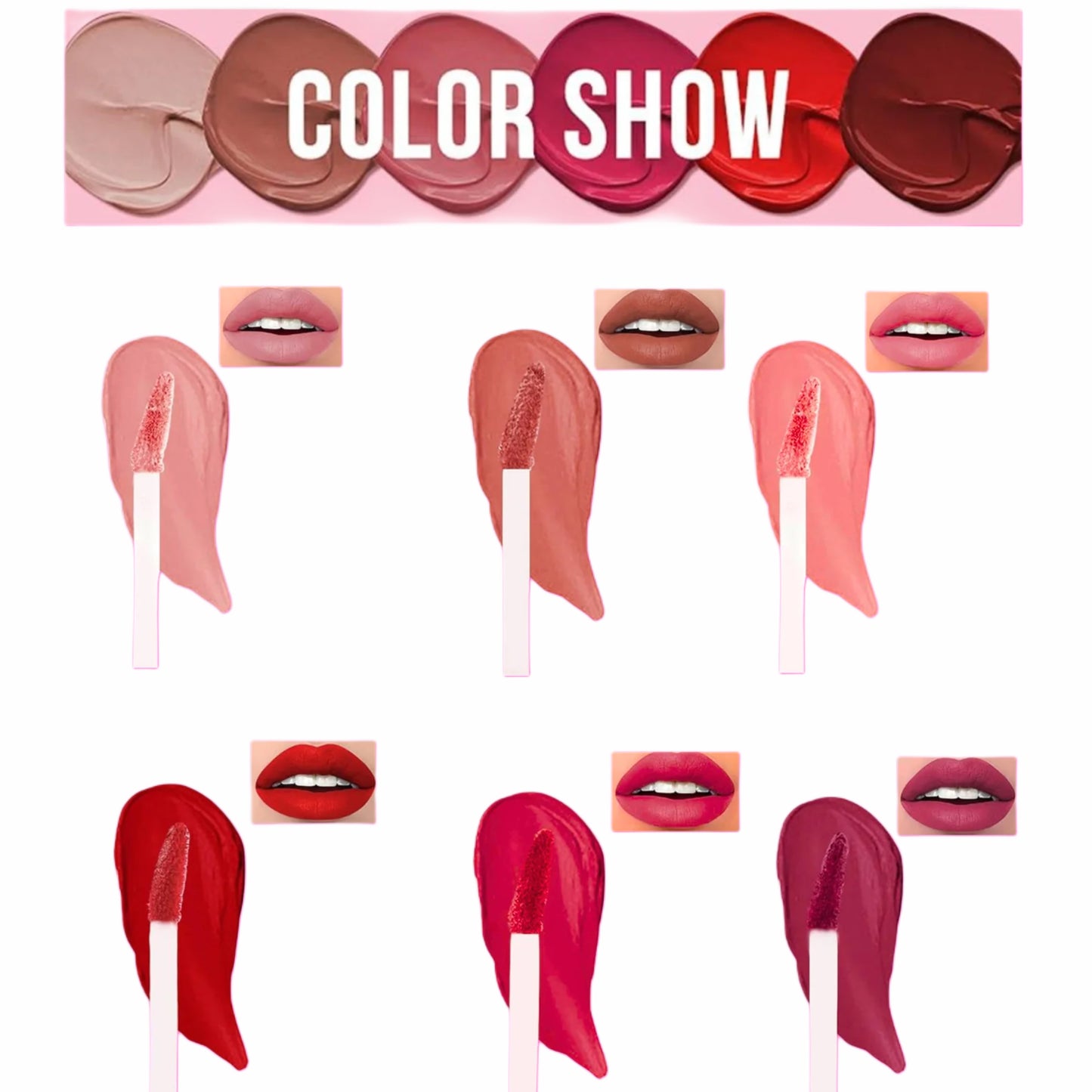 Labial mate (6 piezas)