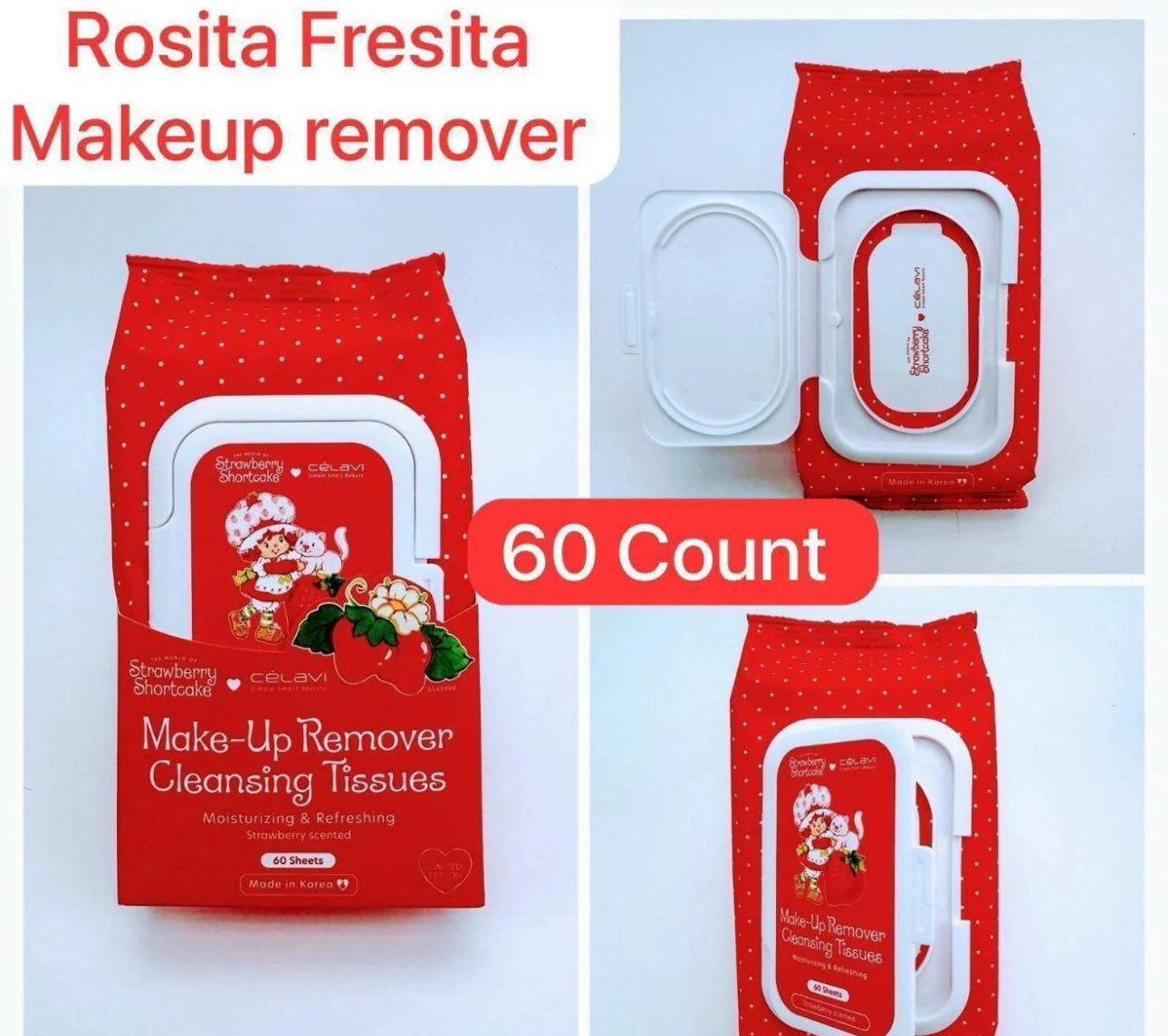 Toallitas removedoras de maquillaje